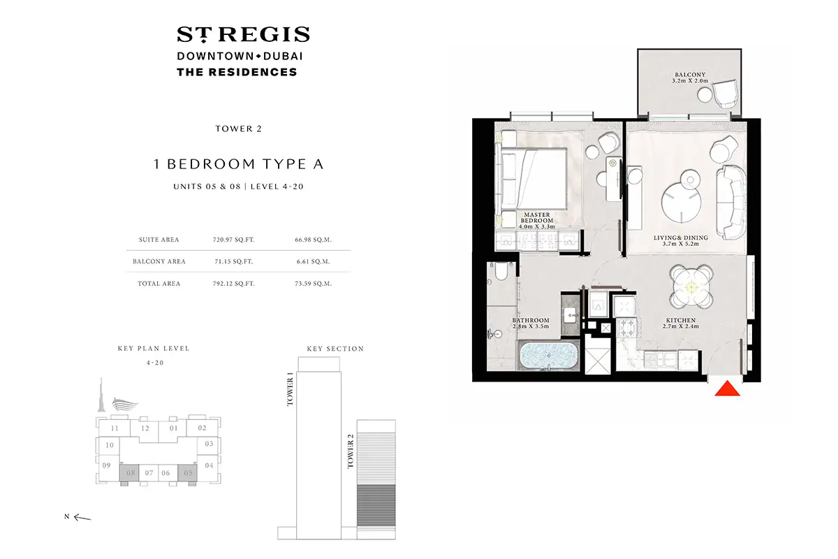 St. Regis The Residences Tower 2 1 bed Type A Unit 5 and 8_copy_49